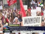 Venezolanos se movilizan para rechazar la mercantilización de la GMVV