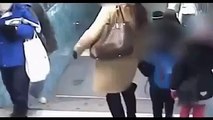 CCTV footage of pickpocket attack Woman after she rumbled his pickpocket attempt