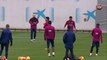 Messi and Neymar skills during FC Barcelona training session
