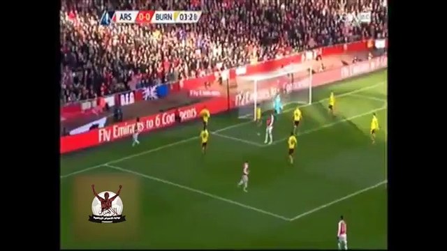 ملخص لمسات النني في اول ظهور له مع الارسنال امام برنلي في كاس الاتحاد الانجليزي