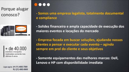 Aluguel de Computadores-Rental Brasil-aluguel de computador