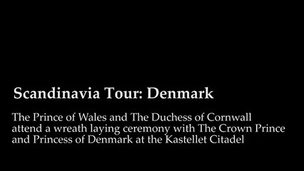 Scandinavia Tour: Their Royal Highnesses attend a wreath laying ceremony at the Kastellet Citadel