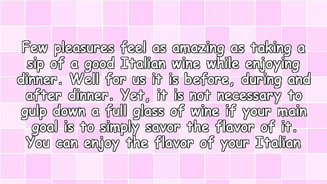 The Art of Cooking With Italian Wines