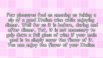 The Art of Cooking With Italian Wines