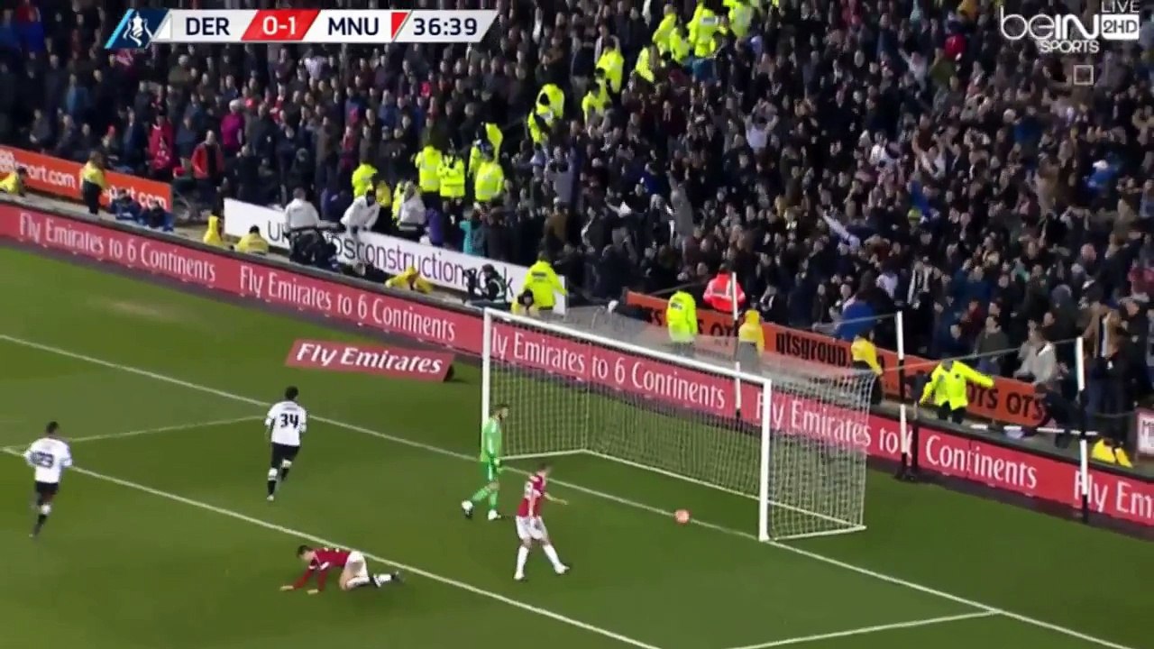 اهداف مباراة مانشستر يونايتد وديربي كاونتي 3-1 [2016_01_29] كاس الاتحاد الانجليزي