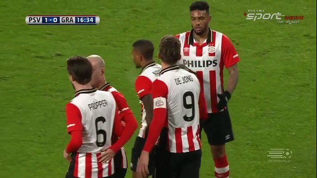 1-0 Luuk de Jong Goal Holland Eredivisie - 30.01.2016, PSV Eindhoven 1-0 De Graafschap