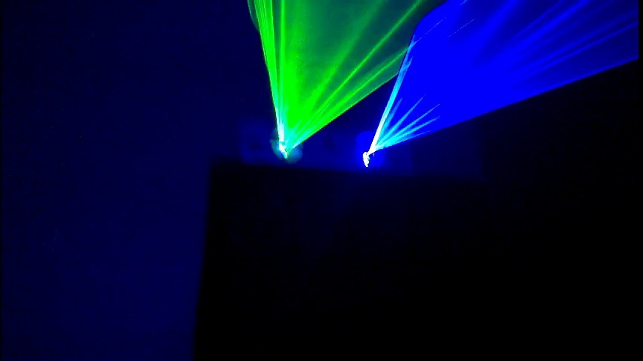 Dual Lasers 400 mW (Blue & Green)