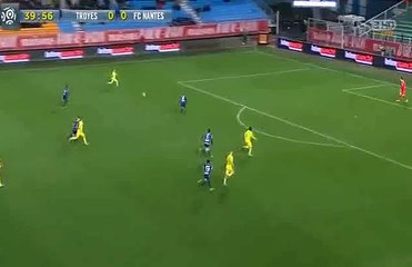 Gillet G. Goal - Troyes 0 - 1 Nantes - 30-01-2016