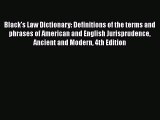 Black's Law Dictionary: Definitions of the terms and phrases of American and English Jurisprudence