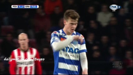 Bart Straalman Goal HD - PSV 3-2 Graafschap - 30-01-2016