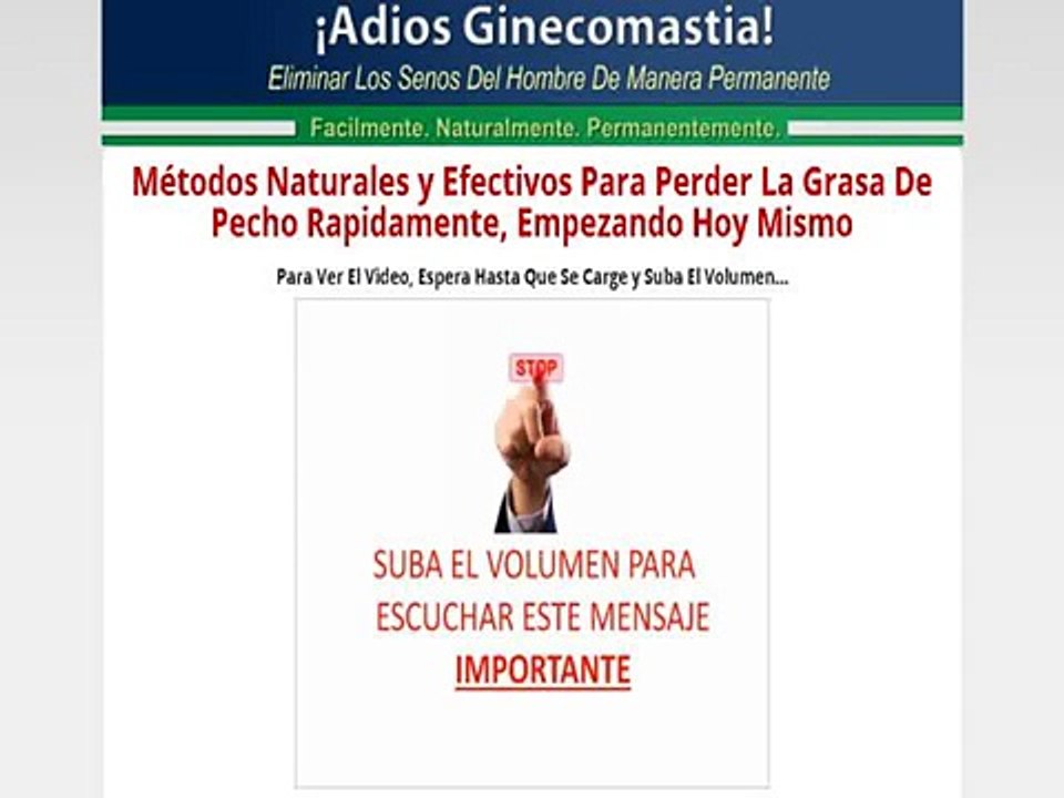 Adios Ginecomastia!