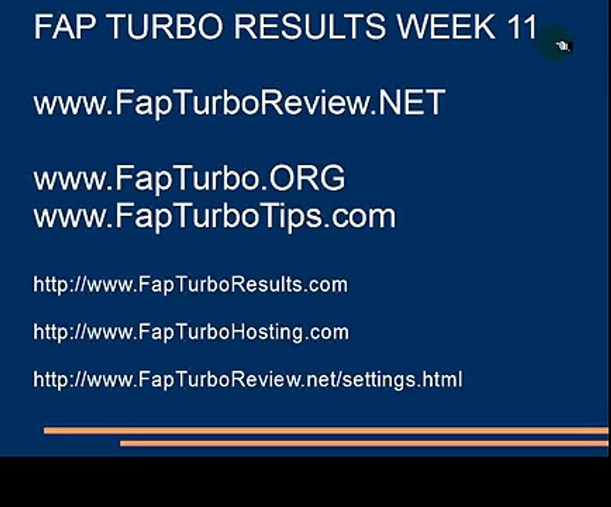 Fap Turbo Results Week 11