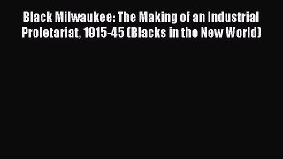 Black Milwaukee: The Making of an Industrial Proletariat 1915-45 (Blacks in the New World)
