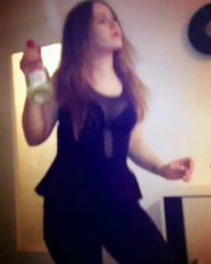 party girl freely dancing in her room by Hit bits