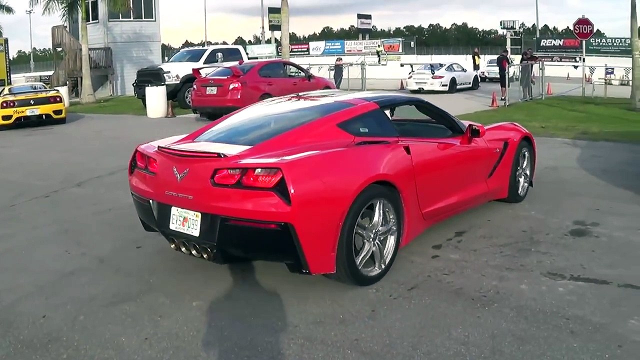 Ferrari vs Corvette Z06 vs Porsche - Supercar Acceleration Race