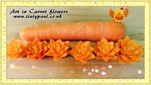 Art In Carrot Show - Vegetable Carving Carrot Flowers - Carrot Roses Garnish