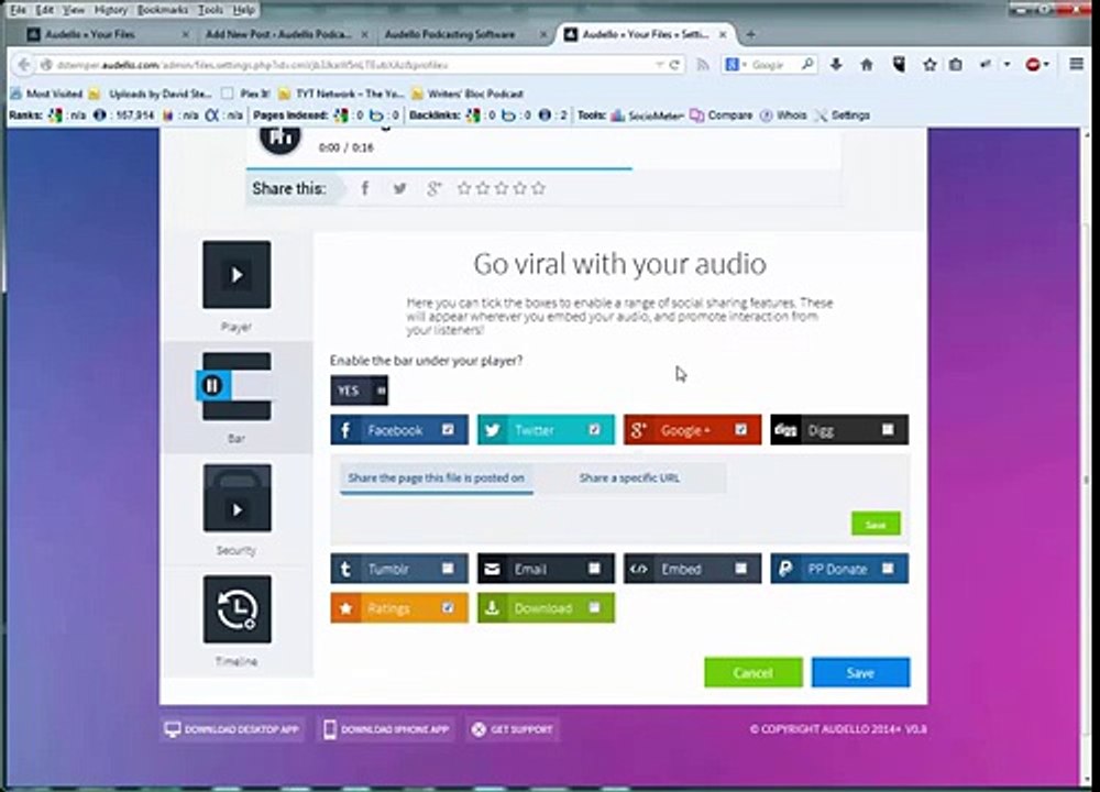 Posting An Audello Podcast Recording to WordPress