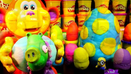 20 Surprise Eggs Play Doh Kinder Surprise Egg Toys Disney Cars Angry Birds Despicable Me S