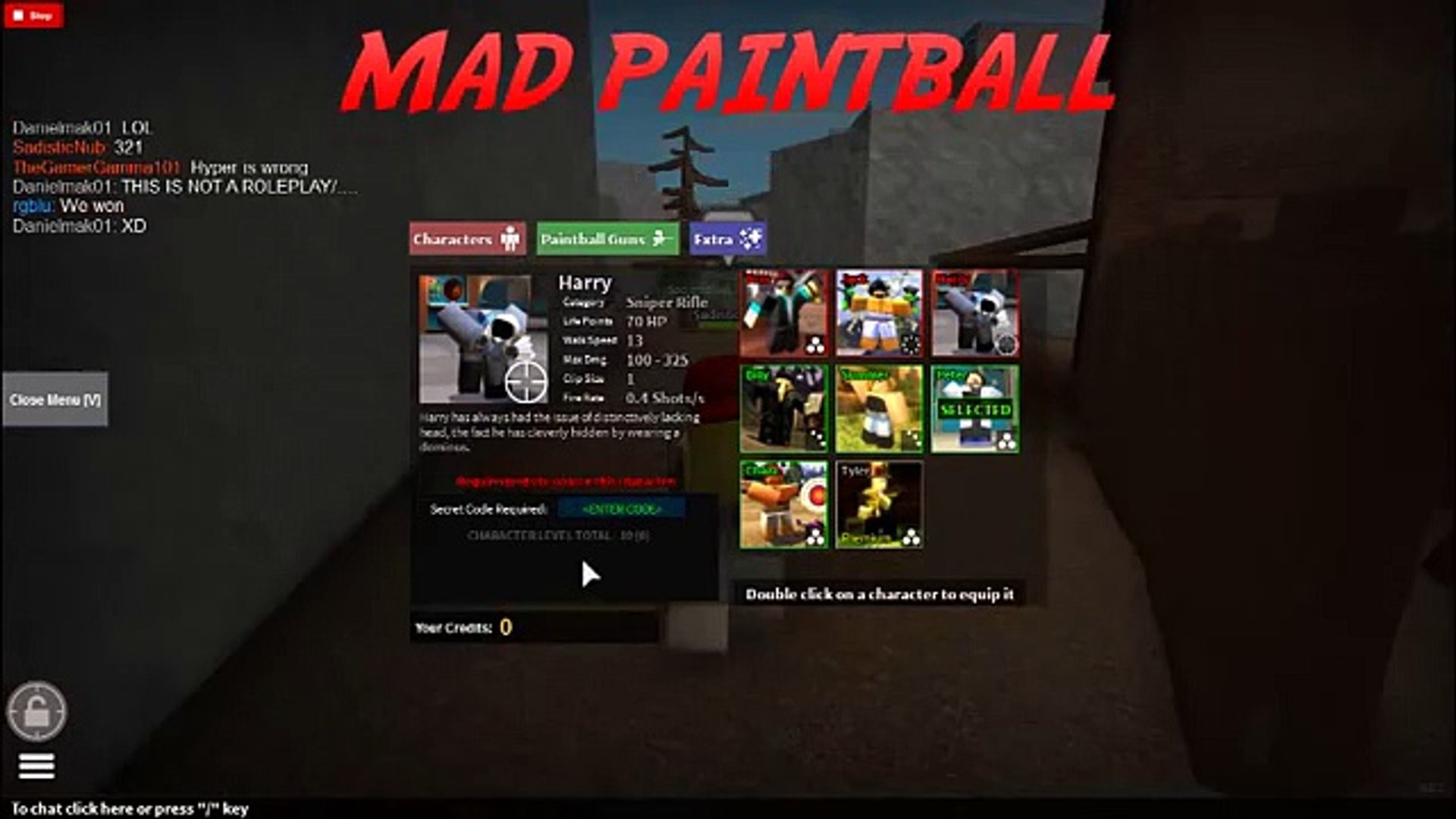 Roblox Mad Paintball Harry S Code Video Dailymotion - mad paintball fan club roblox