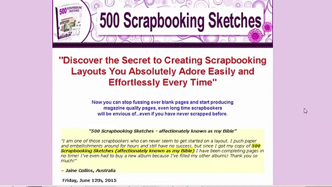 500 Scrapbooking Sketches - The Secret to Creative Scrapbook Layouts!