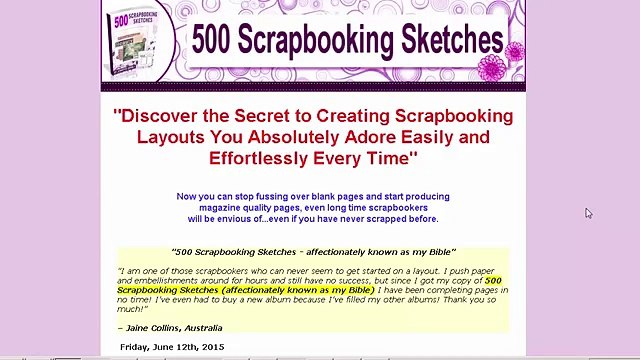 500 Scrapbooking Sketches - The Secret to Creative Scrapbook Layouts!