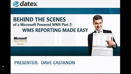 Datex WMS Reporting Made Easy Webinar  preview