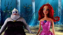 Mermaid to Princess Ariel Doll! The Little Mermaid Story with Ursula and Prince Eric Disney Barbies