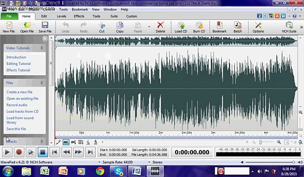 How to reduce vocals in wavepad