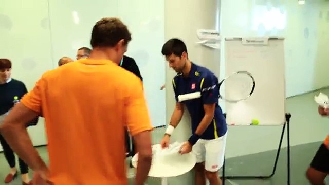 Novak Djokovic claims ATP paper plane challenge | Australian Open 2016 (720p Full HD)