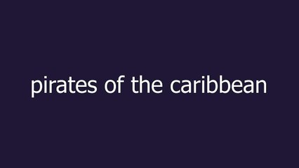 pirates of the caribbean meaning and pronunciation