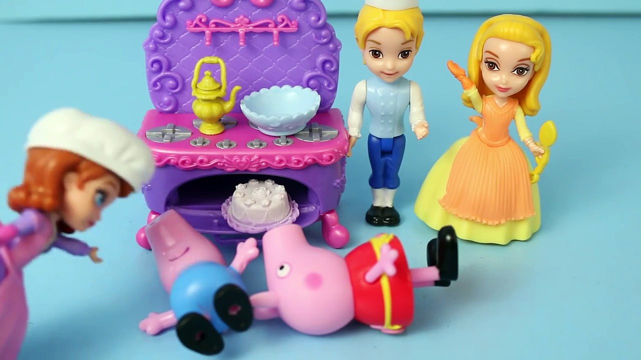 Peppa Pig Play-Doh Ham Sandwich Disney Sofia The First Makes Food Peppa George Pig DisneyCarToys
