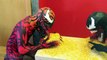 Venom vs Carnage Breakfast Cereals - Spiderman Superhero Challenge in Real Life