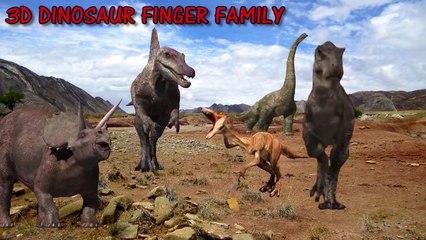 Finger Family Dinosaur 3d Family Nursery Rhyme | Funny Finger Family Songs For Children In 3D
