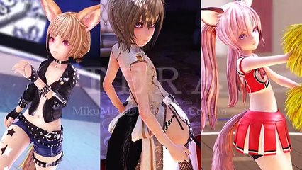 【TERA-MMD 60FPS】 エリーン３匹でN2+C TEST 【ElinsDance 테라 엘린으로】