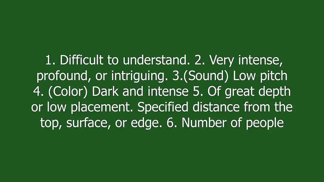 Deep meaning and pronunciation