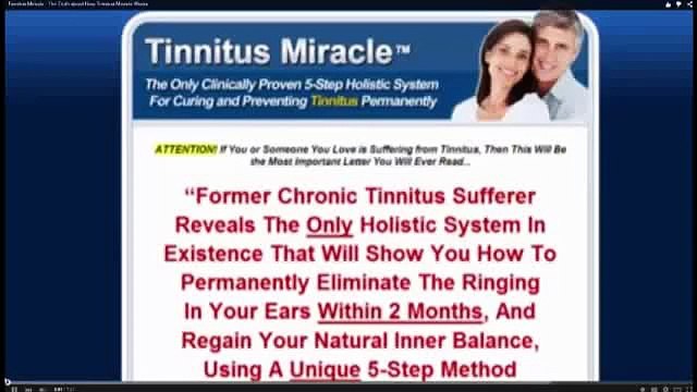 Tinnitus Miracle - Don't treat your Tinnitus, Cure it!