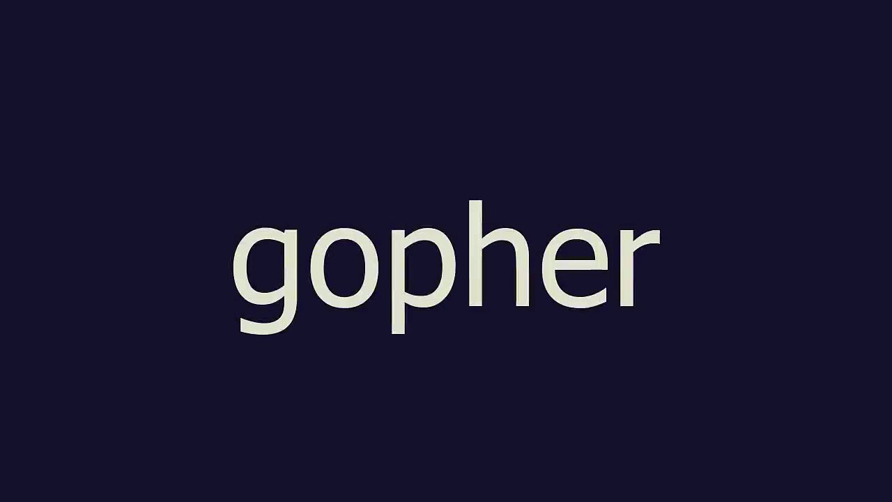 gopher meaning and pronunciation