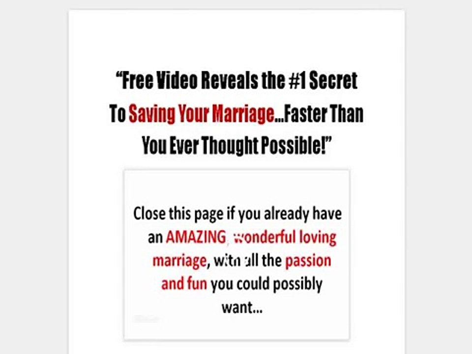 Your Marriage Savior