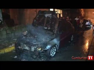 Beyoğlu'nda 6 araç kundaklandı