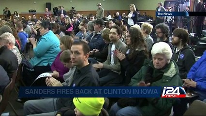 Sanders fires back at Clinton in Iowa