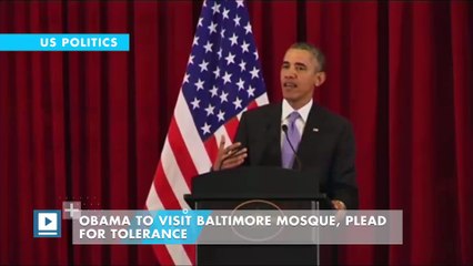 Obama to visit Baltimore mosque, plead for tolerance