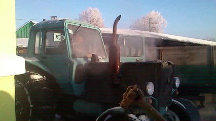 заводим трактор мтз в -30