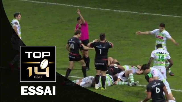 TOP 14 - Toulouse - Pau : 54-3 Essai 1 Sébastien BEZY (TLS) - J14 - Saison 2015/2016