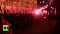 Des militants de gauche protestent contre la tenue du Bal de l’extrême droite à Vienne