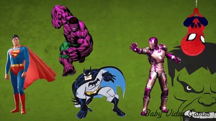 Spiderman Finger Family Daddy Finger Family Marvel Hulk and Iron man Nursery Rhymes Kids Songs