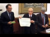 Napoli - Giorgio Napolitano riceve Diploma Accademico (30.01.16)