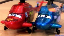 Metallic Chopper Team Lightning McQueen Helicopter CARS 2 Pixar Disney Store Ransburg Toys