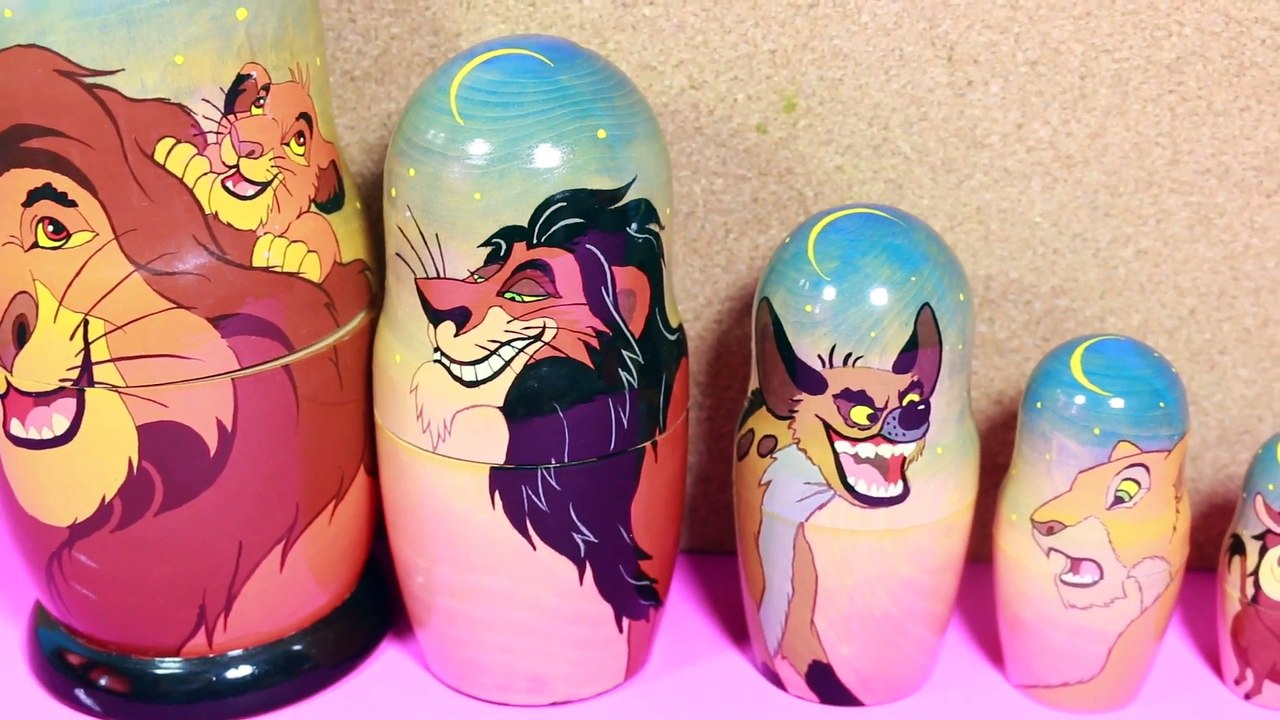 The LION KING Lion Guard GIANT SURPIRSE Nesting Doll Kids Kinder Eggs Russian Dolls Simba Nala