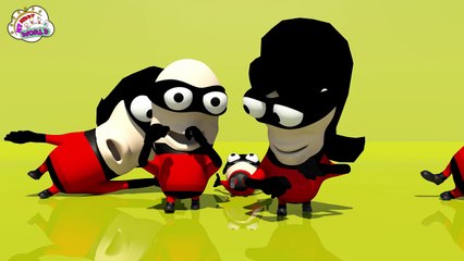 Finger Family Red Minions Football Family | Finger Family Rhymes For Kids in 3D