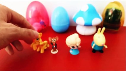Surprise Eggs Opening with Toys inside: Disney Frozen, Peppa Pig MLP & More!